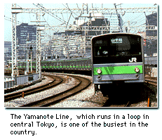 The Yamanote Line, which runs in a loop in central Tokyo, is one of the busiest in the country.