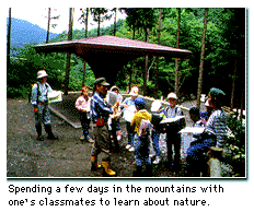 Spenidng a few days in the mountains with one's classmates to learn about nature.