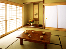 A typical Japanese-style room.