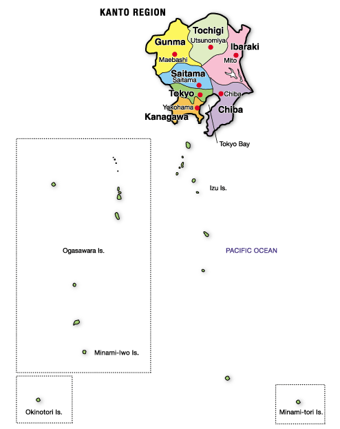 Kanto region's map