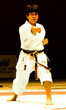 A basic pose in karate that conveys strength.