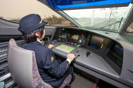 The driver's seat of an N700A model