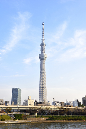 高さ634mの東京スカイツリー。©TOKYO-SKYTREE