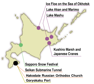 Map of Hokkaido Region