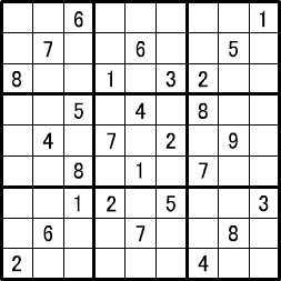 Puzzle by Nikoli S Sudoku