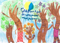 Example of haiku awarded grand prize at World Children’s Haiku Contest (2011-12) held in Morocco