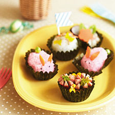 Edible food cups made from seaweed.