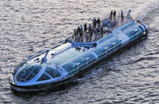 The Hotaluna tourist boat is designed to look like a spacecraft, went into service in 2012.