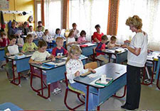 Hungary introduced the abacus into its math classes at elementary school around 20 years ago (Photo courtesy of Tomoe Soroban Co., Ltd)