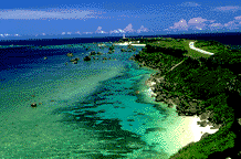 A beach on Okinawa, Japan's southernmost island prefecture.