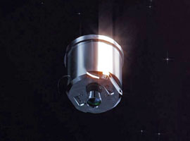 CG image of the camera used to take shots of IKAROS extending its sail, as the camera splits off from the main body in outer space.  This camera was also accredited in the Guinness Book of Records as the world's smallest 