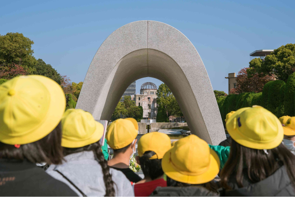 The Hiroshima Peace Memorial Park. This is known as one of the most famous places for learning about peace, especially with the Hiroshima Peace Memorial Museum nearby as well.