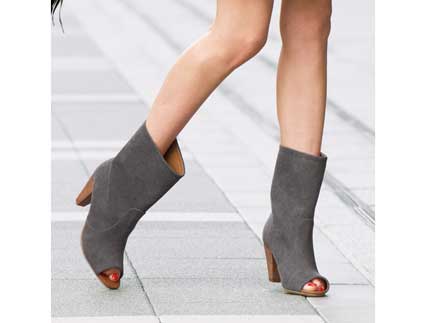 Open-toe boots for spring and summer. (C) Reflect