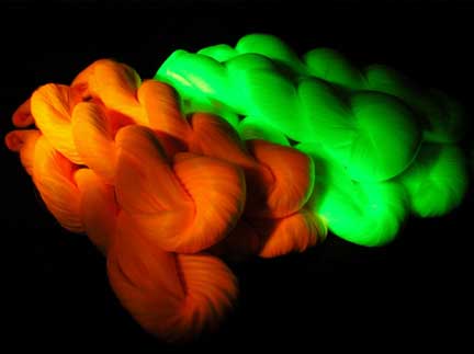 Fluorescent raw silk ©National Institute of Agrobiological Sciences