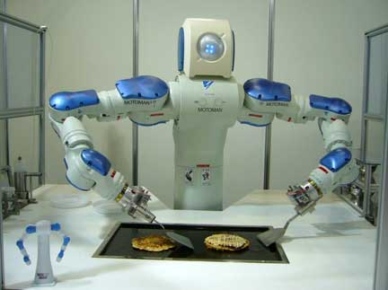 A robot making okonomiyaki. (C) Toyo Riki Engineering Co., Ltd.