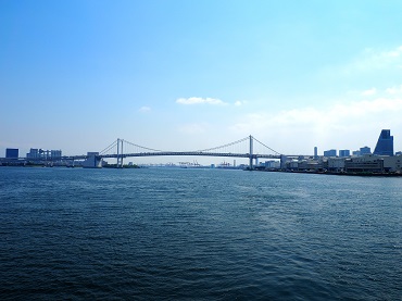 One of Tokyo’s famous sites - “Rainbow Bridge”