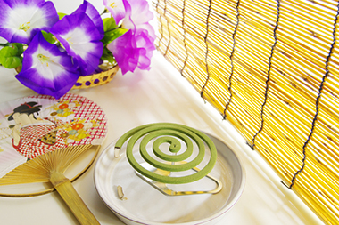 Mosquito-repellent incense has a fragrance that brings back memories of summer for Japanese.