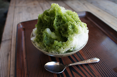 A favorite Nikko summer sweet is a snow cone made with natural ice.