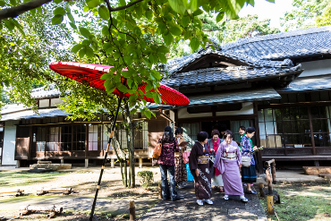 The Tokyo Grand Tea ceremony held at the Edo-Tokyo Open Air Architectural Museum. Various tea ceremonies are held in the historical buildings