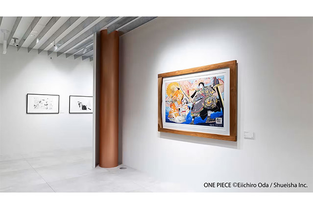 Manga frames on display at the SMAH gallery.