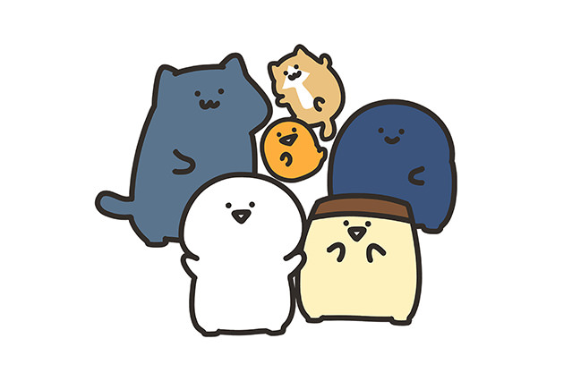 The characters of Obungu to Issho, featuring Obungu-san and Purin-san in the center, are walking contradictions that reflect how people are multifaceted and complex. © obungu / KODANSHA
