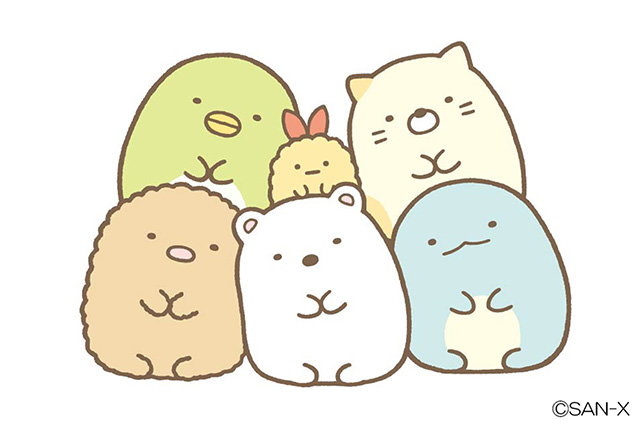 The cast of Sumikkogurashi encompasses many relatable characters, including Shirokuma (bottom center) and Tonkatsu (bottom left). (Photo courtesy of © 2026 SAN-X CO., LTD. ALL RIGHTS RESERVED.)