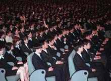 a bank's hiring ceremony